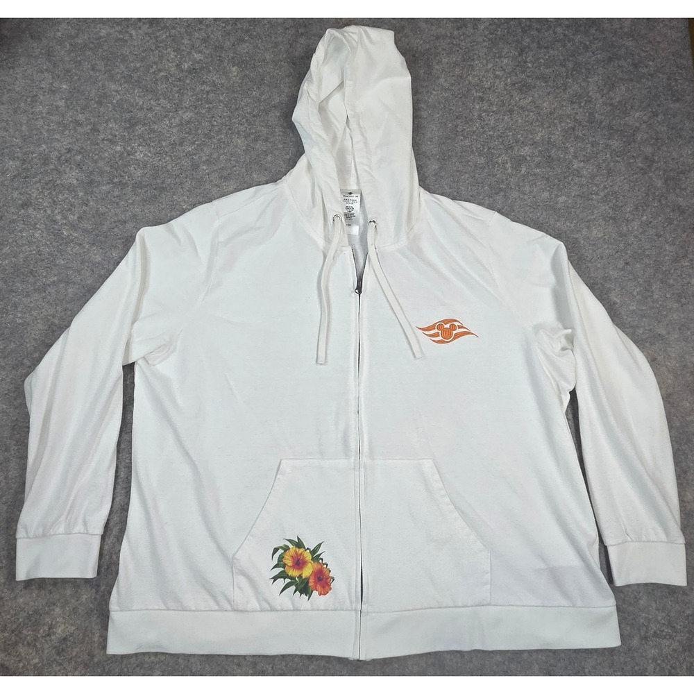 Disney Cruise Line Hoodie Touch Of Paradise Mickey Minnie 2x Castaway Cay Rare